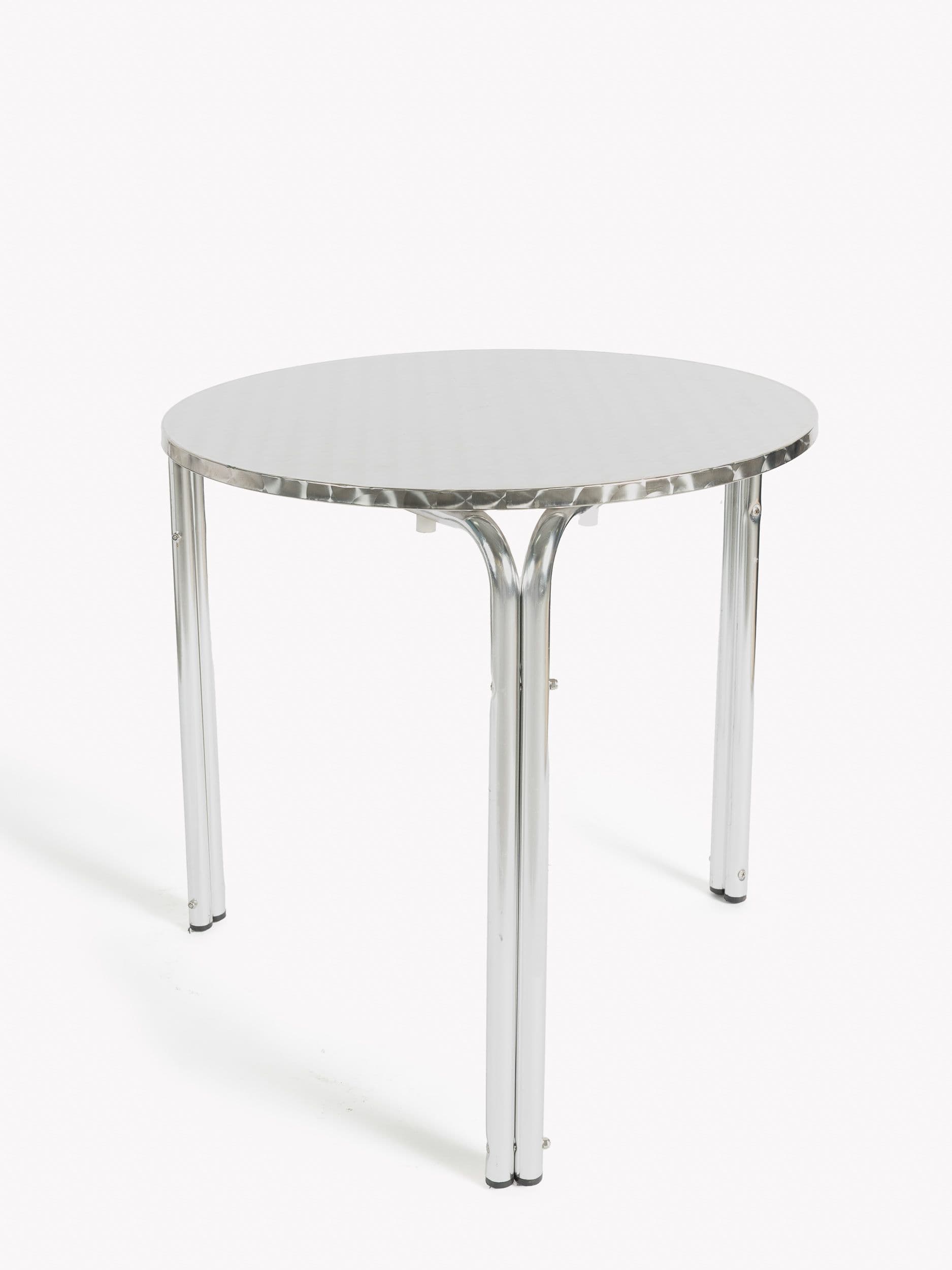 Stackable stainless steel Velador table 70cm