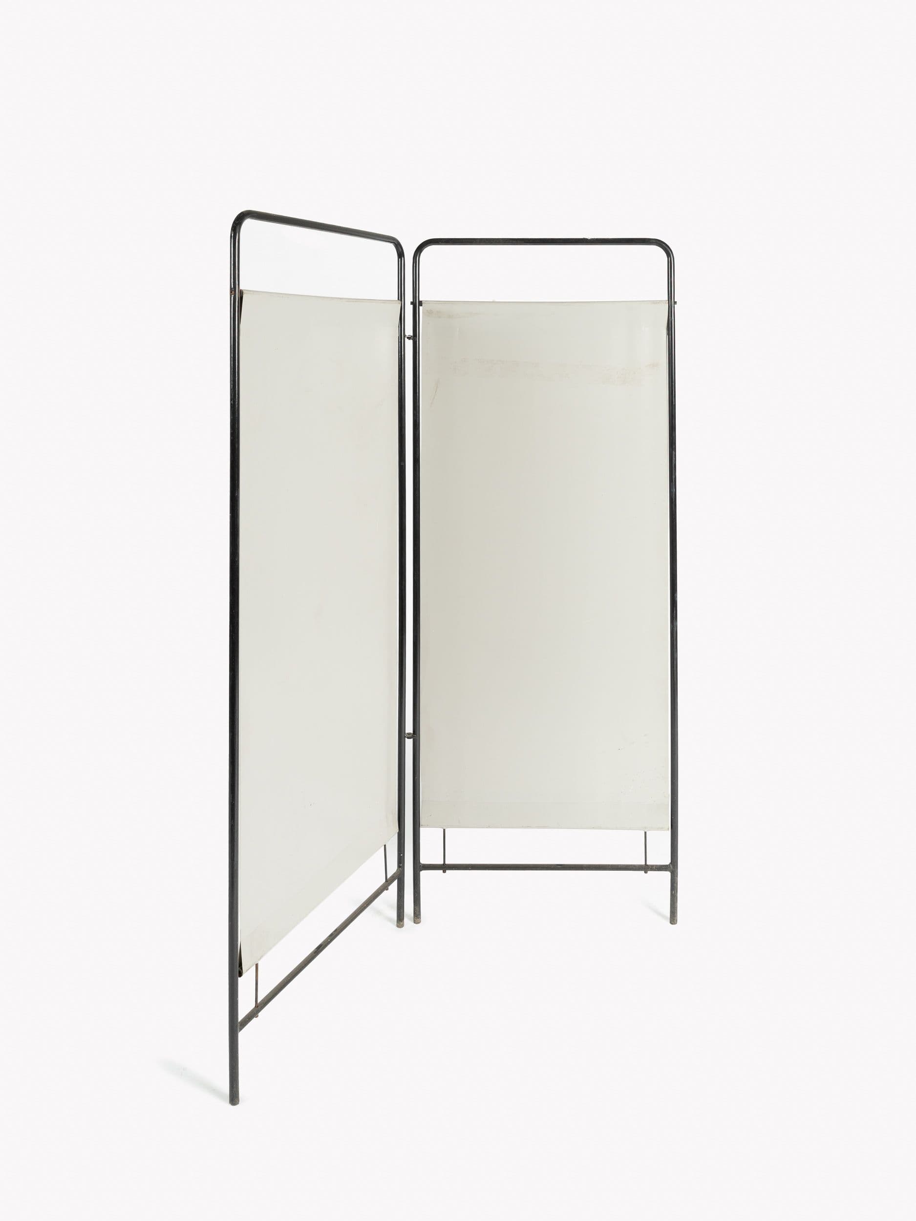 BIOMBO 2 HOJAS CON LONA GRIS