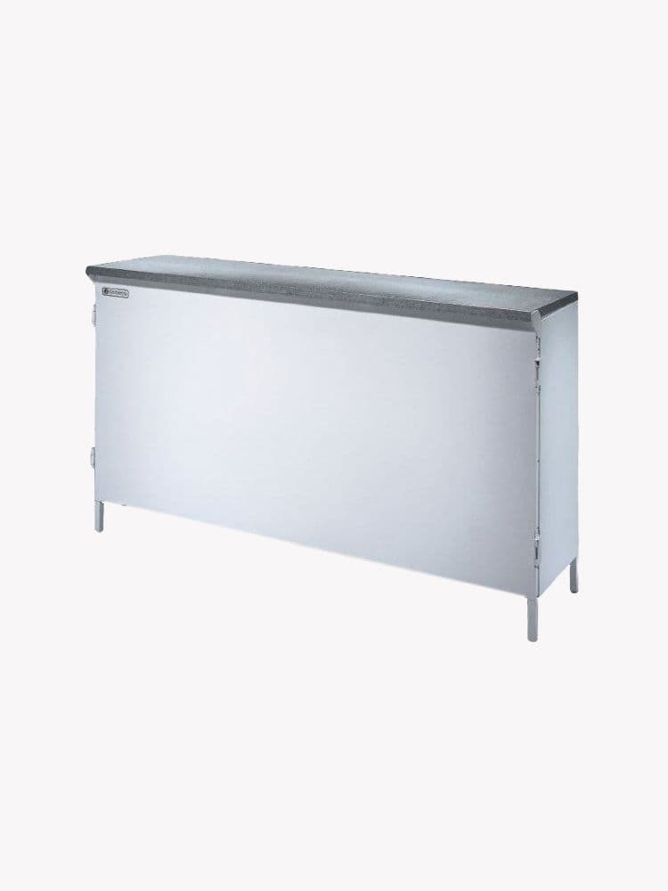 Foldable stainless steel bar counter 1.8x0.42x1.03m